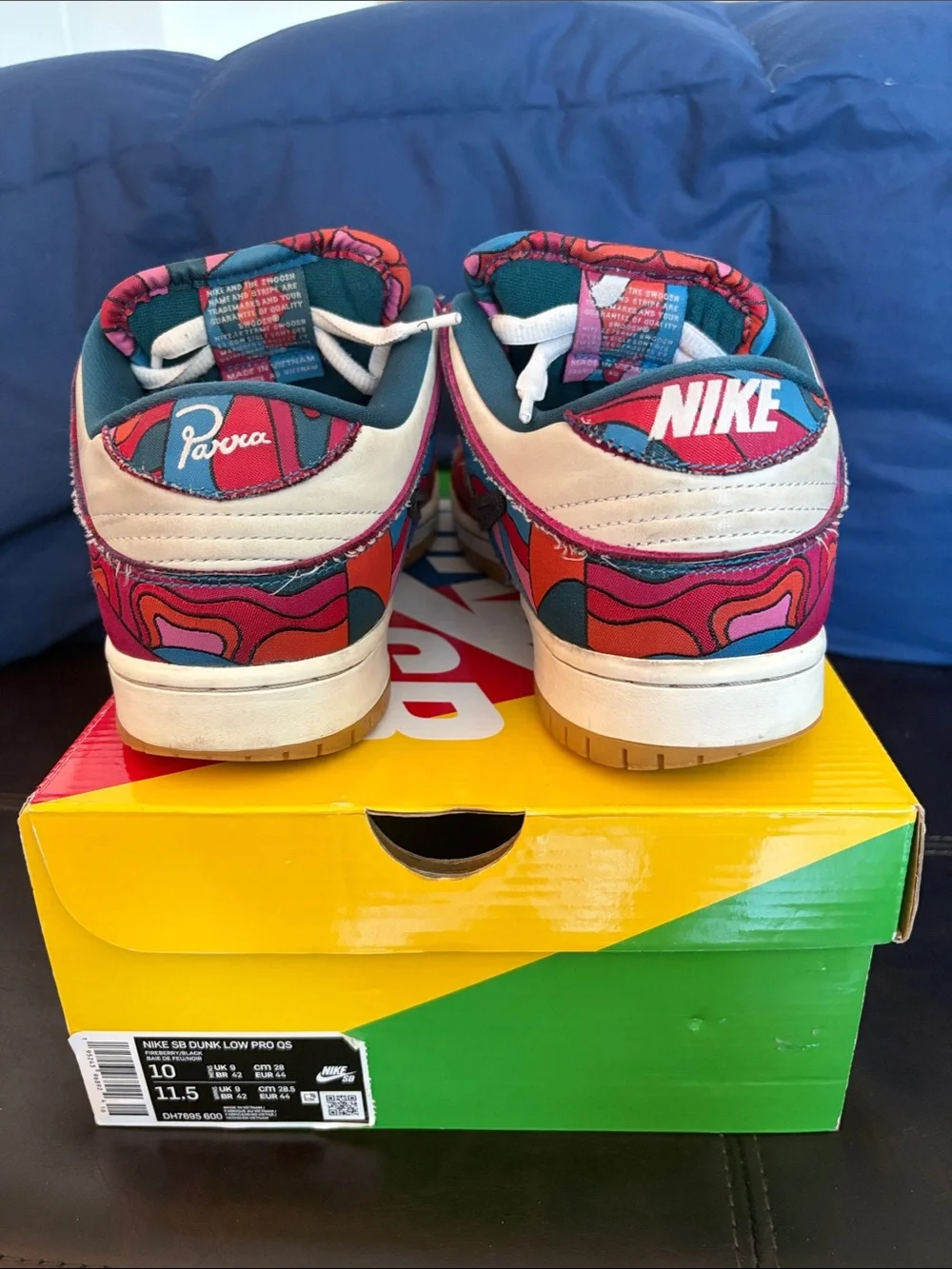 SB Dunk Low Parra Size 10